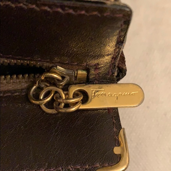 Vintage Salvatore Ferragamo Brown Logo Suede Bag - Picture 12 of 16